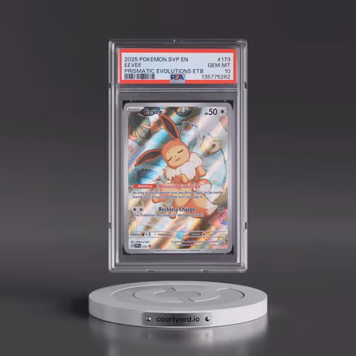 2025 Pokémon Svp EN-SV Black Star Promo #173 Eevee - Prismatic Evolutions Elite Trainer Box (PSA 10