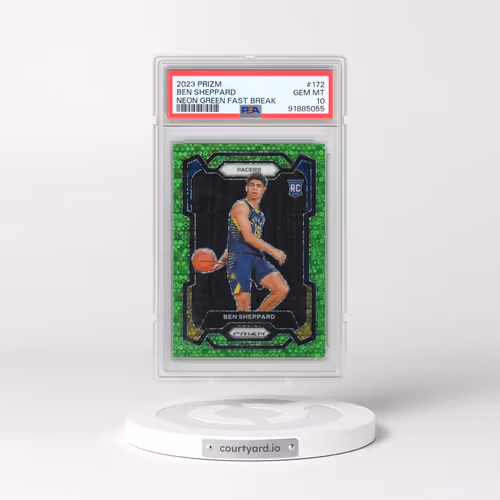 2023 Panini Prizm #172 Ben Sheppard - Neon Green Fast Break (PSA 10 GEM MINT)