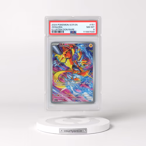 2024 Pokémon Scr EN-Stellar Crown #151 Zeraora - Illustration Rare (PSA 8 NM-MT)