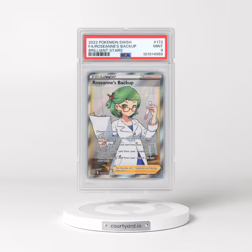 2022 Pokémon Sword & Shield Brilliant Stars #172 Roseanne's Backup - Full Art (PSA 9 MINT)