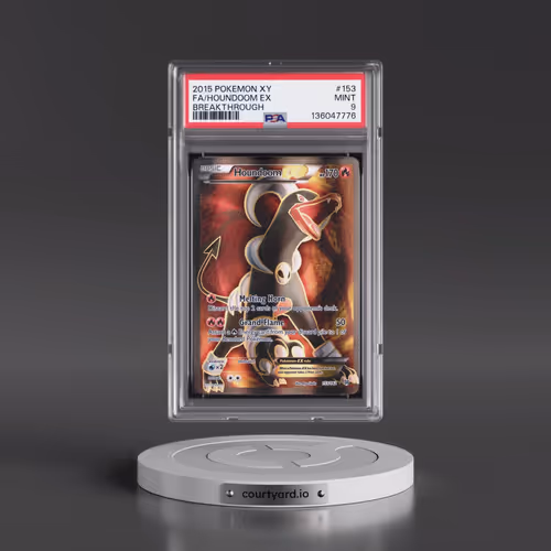 2015 Pokémon XY Breakthrough #153 Houndoom EX - Holo Full Art (PSA 9 MINT)