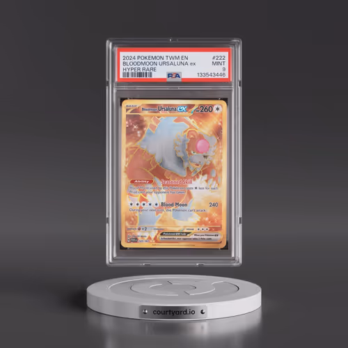 2024 Pokémon Twm EN-Twilight Masquerade #222 Bloodmoon Ursaluna EX - Holo Hyper Rare (PSA 9 MINT)