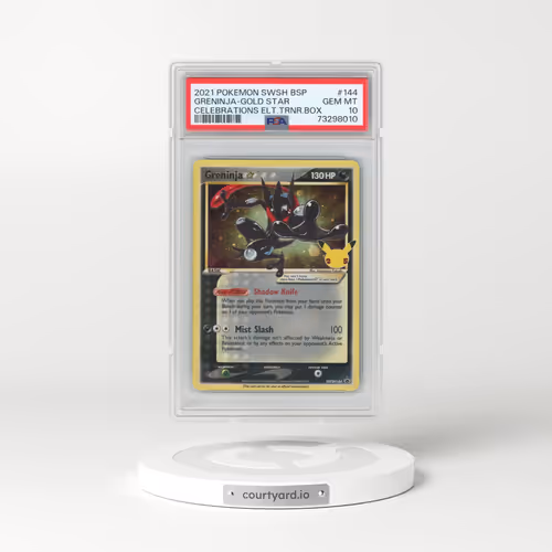 2021 Pokémon Swsh Black Star Promo #144 Greninja-Gold Star - Celebrations Elite Trainer Box (PSA 10 GEM MINT)