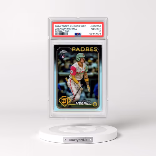 2024 Topps Chrome Update #USC153 Jackson Merrill - Refractor (PSA 10 GEM MINT)