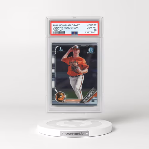 2019 Bowman Draft #BDC22 Gunnar Henderson - Chrome (PSA 10 GEM MINT)