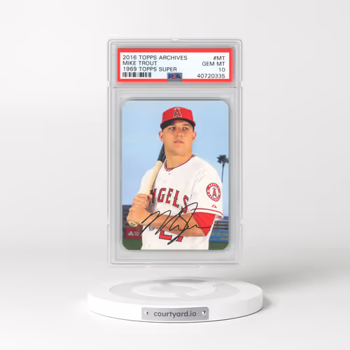 2016 Topps Archives 1969 Topps Super #MT Mike Trout (PSA 10 GEM MINT)