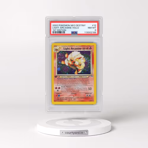 2002 Pokémon Neo Destiny #12 Light Arcanine - 1st Edition Holo (PSA 8 NM-MT)