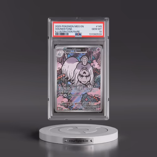 2025 Pokémon Meg EN-Mega Evolution #145 Houndstone - Illustration Rare (PSA 10 GEM MINT)