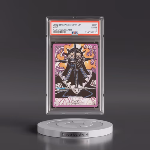 2022 One Piece Japanese OP01-Romance Dawn #091 King - Alternate Art (PSA 9 MINT)