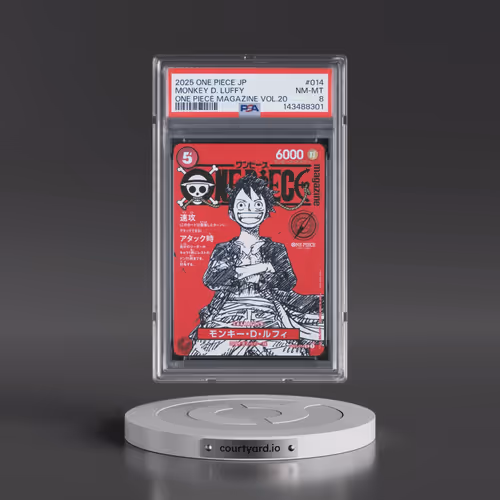 2025 One Piece Japanese Promos #014 Monkey D. Luffy - One Piece Magazine Vol.20 (PSA 8 NM-MT)