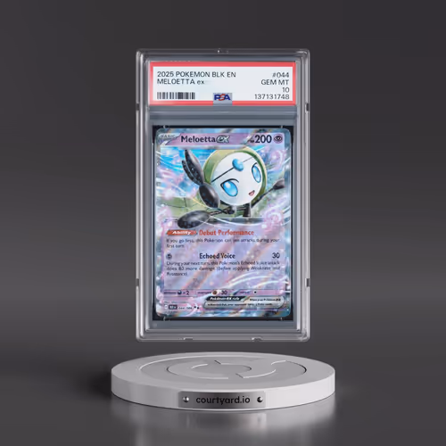 2025 Pokémon Blk EN-Black Bolt #044 Meloetta EX - Holo (PSA 10 GEM MINT)
