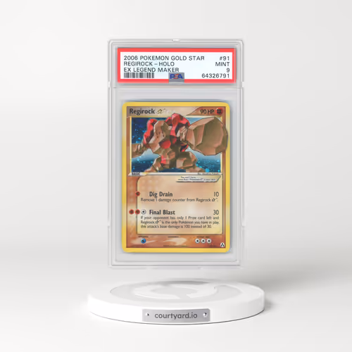 2006 Pokémon EX Legend Maker #91 Regirock - Holo Gold Star (PSA 9 MINT)