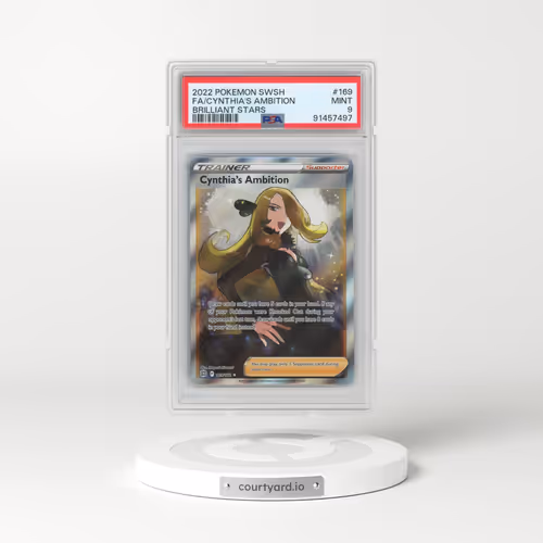 2022 Pokémon Sword & Shield Brilliant Stars #169 Cynthia's Ambition - Full Art (PSA 9 MINT)