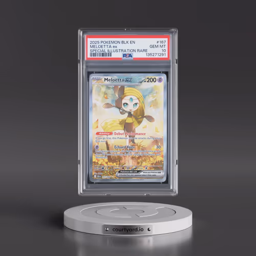 2025 Pokémon Blk EN-Black Bolt #167 Meloetta EX - Holo Special Illustration Rare (PSA 10 GEM MINT)