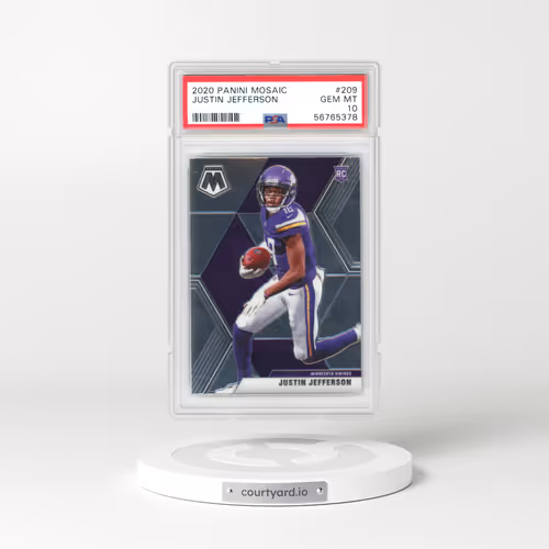2020 Panini Mosaic #209 Justin Jefferson (PSA 10 GEM MINT)