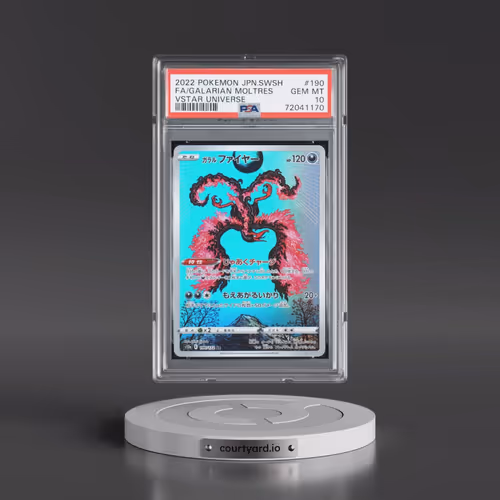 2022 Pokémon Sword & Shield Vstar Universe #190 Galarian Moltres - Full Art (PSA 10 GEM MINT)
