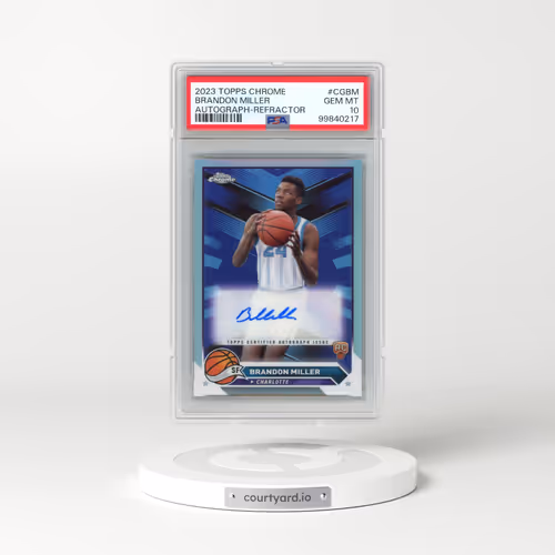 2023 Topps Chrome Topps Chrome Autographs #CGBM Brandon Miller - Refractor (PSA 10 GEM MINT)