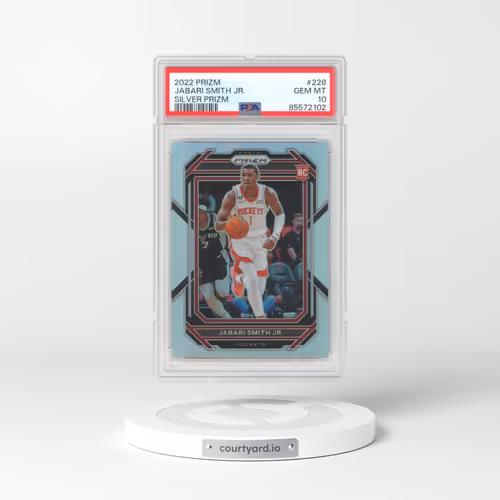 2022 Panini Prizm #228 Jabari Smith Jr. - Silver Prizm (PSA 10 GEM MINT)