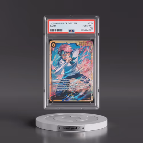 2025 One Piece OP11-A Fist of Divine Speed #119 Koby (PSA 10 GEM MINT)