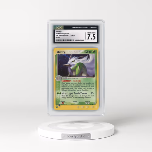 2003 EX Sandstorm (2003 Copyright, w/ "e" Symbol) #12/100 Shiftry - Holo (CGC 7.5 NM+)