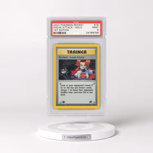 2000 Pokémon Rocket #16 Rocket's Sneak Attack - 1st Edition Holo (PSA 9 MINT)