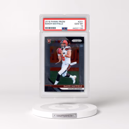 2018 Panini Prizm #201 Baker Mayfield (PSA 10 GEM MINT)