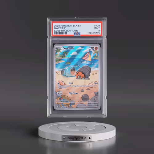 2025 Pokémon Blk EN-Black Bolt #129 Dwebble - Illustration Rare (PSA 9 MINT)