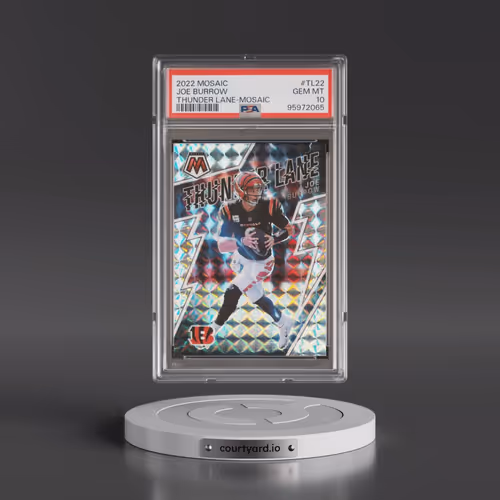 2022 Panini Mosaic Thunder Lane #TL22 Joe Burrow - Mosaic (PSA 10 GEM MINT)