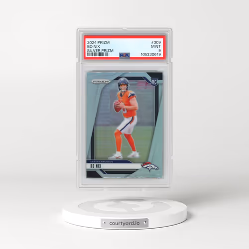 2024 Panini Prizm #309 Bo Nix - Silver Prizm (PSA 9 MINT)