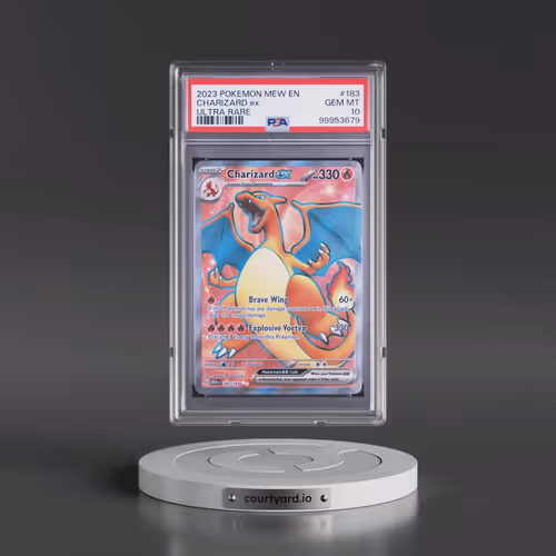2023 Pokémon Mew EN-151 #183 Charizard EX - Holo Ultra Rare (PSA 10 GEM MINT)