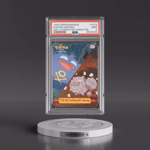 1999 Topps Pokémon Series 1 Character Cards #TV13 Koffing/Weezing - Foil (PSA 9 MINT)