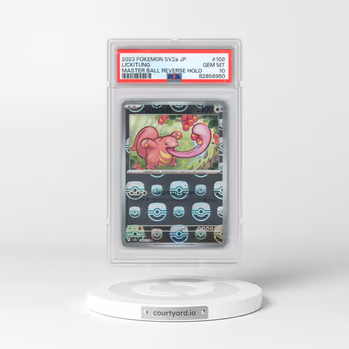 2023 Pokémon Sv2a-Pokemon 151 #108 Lickitung - Reverse Holo Master Ball (PSA 10 GEM MINT)