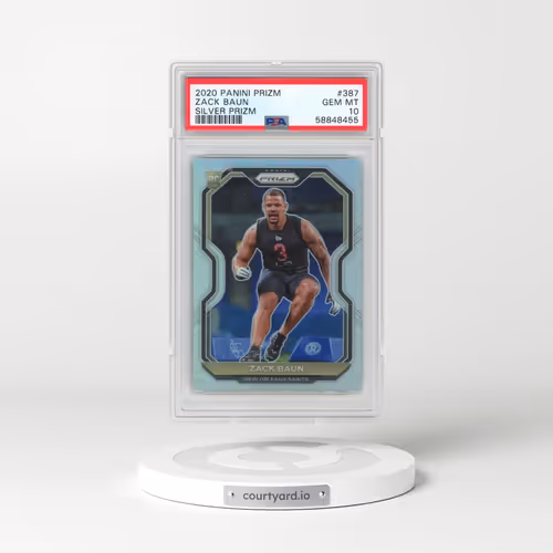 2020 Panini Prizm #387 Zack Baun - Silver Prizm (PSA 10 GEM MINT)