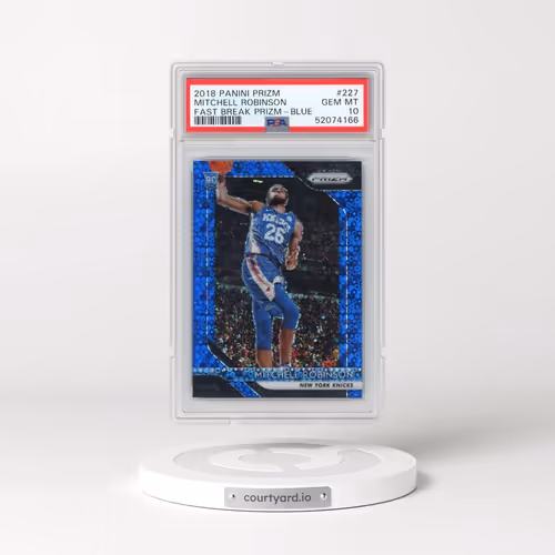 2018 Panini Prizm #227 Mitchell Robinson - Fast Break Prizm-Blue (PSA 10 GEM MINT)