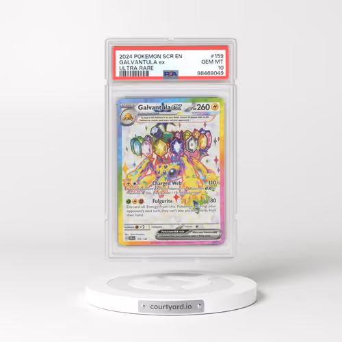2024 Pokémon Scr EN-Stellar Crown #159 Galvantula EX - Holo Ultra Rare (PSA 10 GEM MINT)