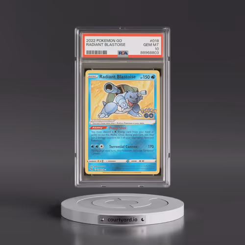 2022 Pokémon Go #018 Radiant Blastoise - Holo (PSA 10 GEM MINT)