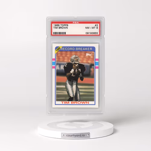1989 Topps #2 Tim Brown (PSA 8 NM-MT)