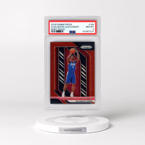 2018 Panini Prizm #184 Shai Gilgeous-Alexander - Ruby Wave (PSA 8 NM-MT)