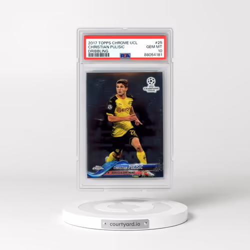 2017 Topps Chrome UEFA Champions League #25 Christian Pulisic - Dribbling (PSA 10 GEM MINT)