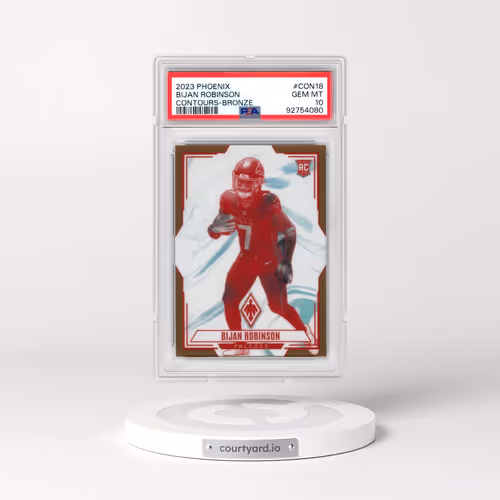 2023 Panini Phoenix Contours #CON18 Bijan Robinson - Bronze (PSA 10 GEM MINT)