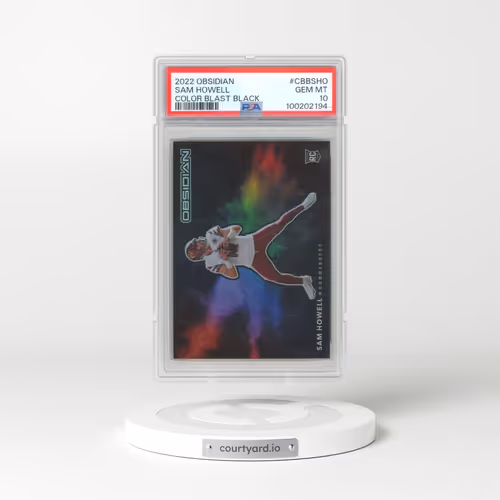 2022 Panini Obsidian Color Blast Black #CBBSHO Sam Howell (PSA 10 GEM MINT)