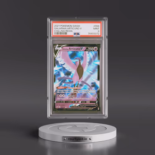 2021 Pokémon Sword & Shield Chilling Reign #058 Galarian Articuno V - Holo (PSA 9 MINT)