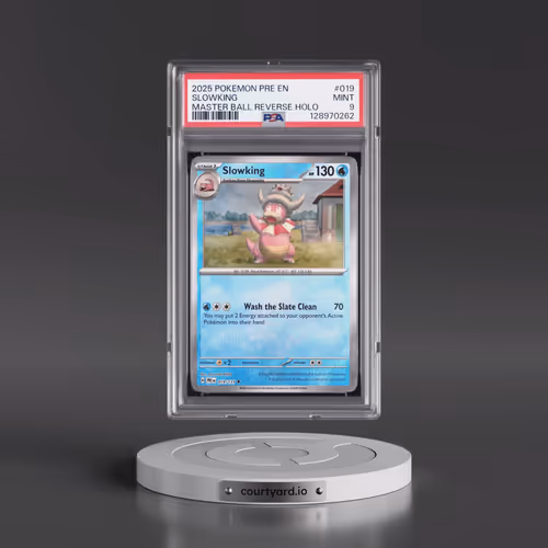 2025 Pokémon Pre EN-Prismatic Evolutions #019 Slowking - Reverse Holo Master Ball (PSA 9 MINT)