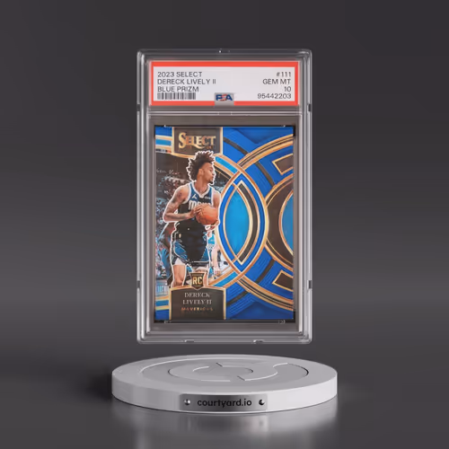 2023 Panini Select #111 Dereck Lively II - Blue Prizm (PSA 10 GEM MINT)
