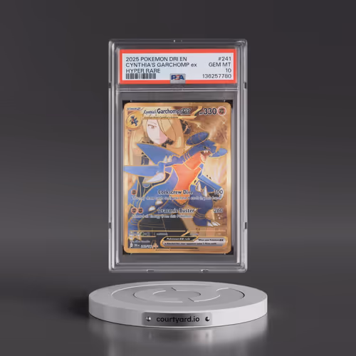 2025 Pokémon Dri EN-Destined Rivals #241 Cynthia's Garchomp EX - Holo Hyper Rare (PSA 10 GEM MINT)