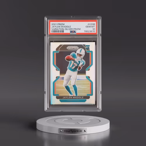 2021 Panini Prizm #V338 Jaylen Waddle - Variation-Silver Prizm (PSA 10 GEM MINT)