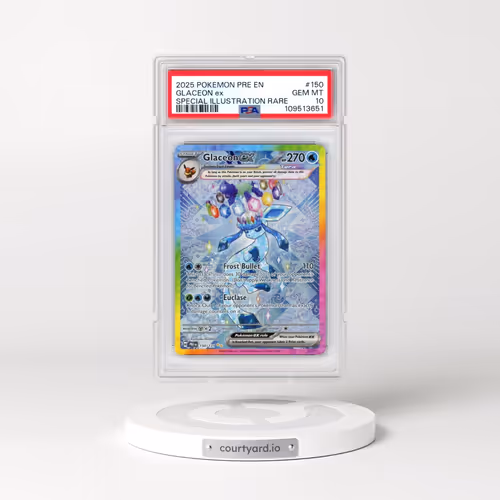 2025 Pokémon Pre EN-Prismatic Evolutions #150 Glaceon EX - Holo Special Illustration Rare (PSA 10 GE