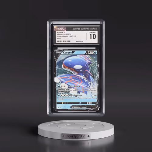 2023 Crown Zenith #037/159 Kyogre V - Holo (CGC 10 GEM MINT)