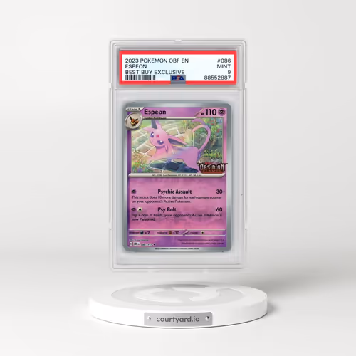 2023 Pokémon Obf EN-Obsidian Flames #086 Espeon - Best Buy Exclusive (PSA 9 MINT)