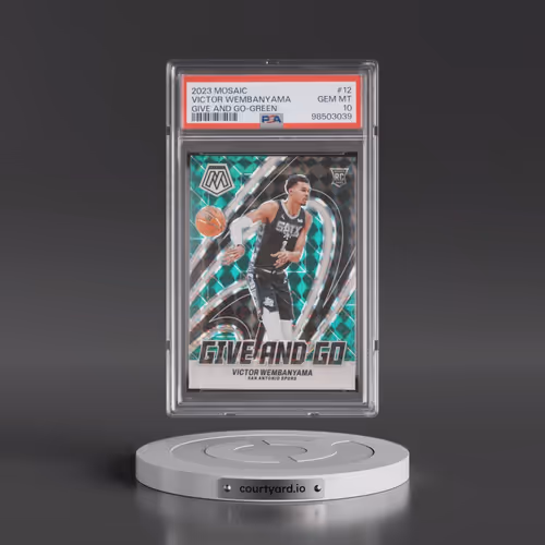 2023 Panini Mosaic Give and Go #12 Victor Wembanyama - Green (PSA 10 GEM MINT)